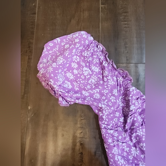 Like New Lavender Puff Sleeve Mini Dress Size Small - Picture 5 of 12